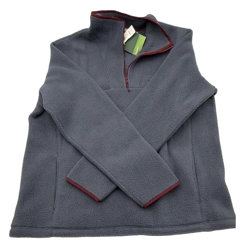 NWT L.L.Bean Gray Polyester Fleece 1/4 Zip Mock Neck Pullover XLT Tall 512297